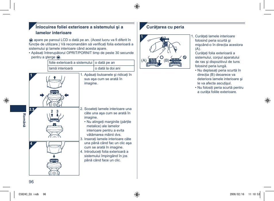 Panasonic ES8243 User Manual | Page 96 / 116