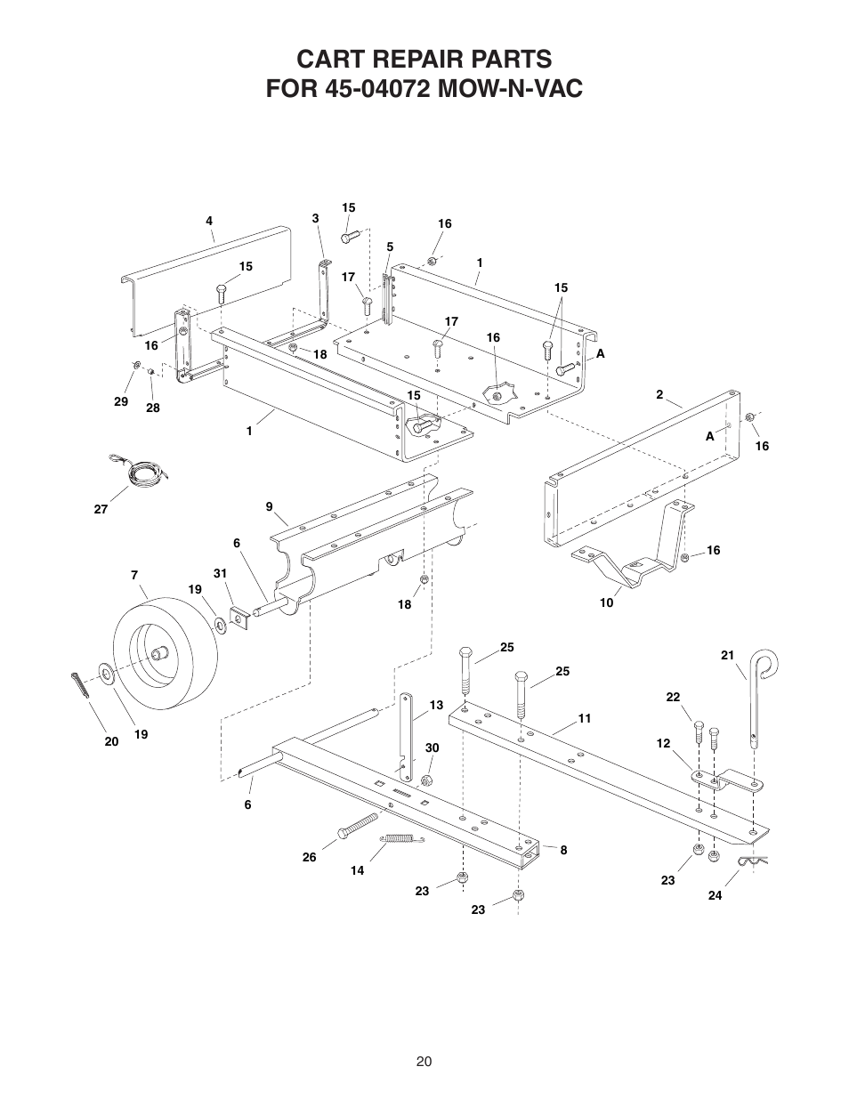 Agri-Fab Mow-N-Vac 45-04072 User Manual | Page 20 / 28