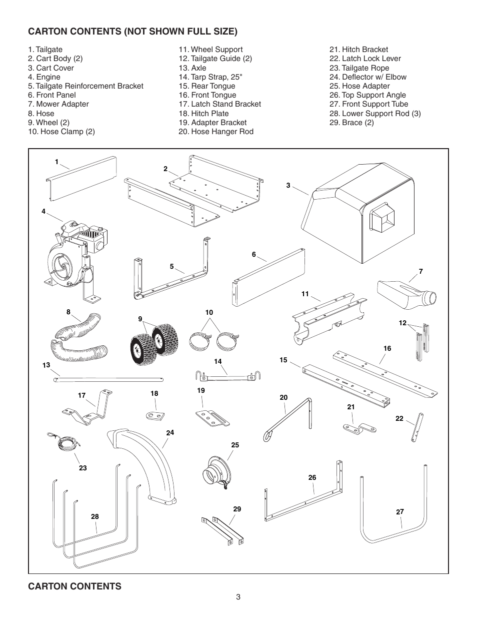 Agri-Fab Mow-N-Vac 45-04072 User Manual | Page 3 / 28