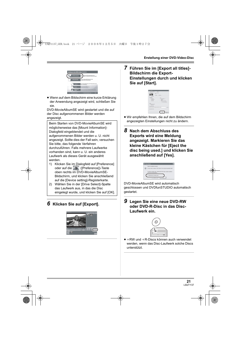 Panasonic VDRD310EG User Manual | Page 21 / 124