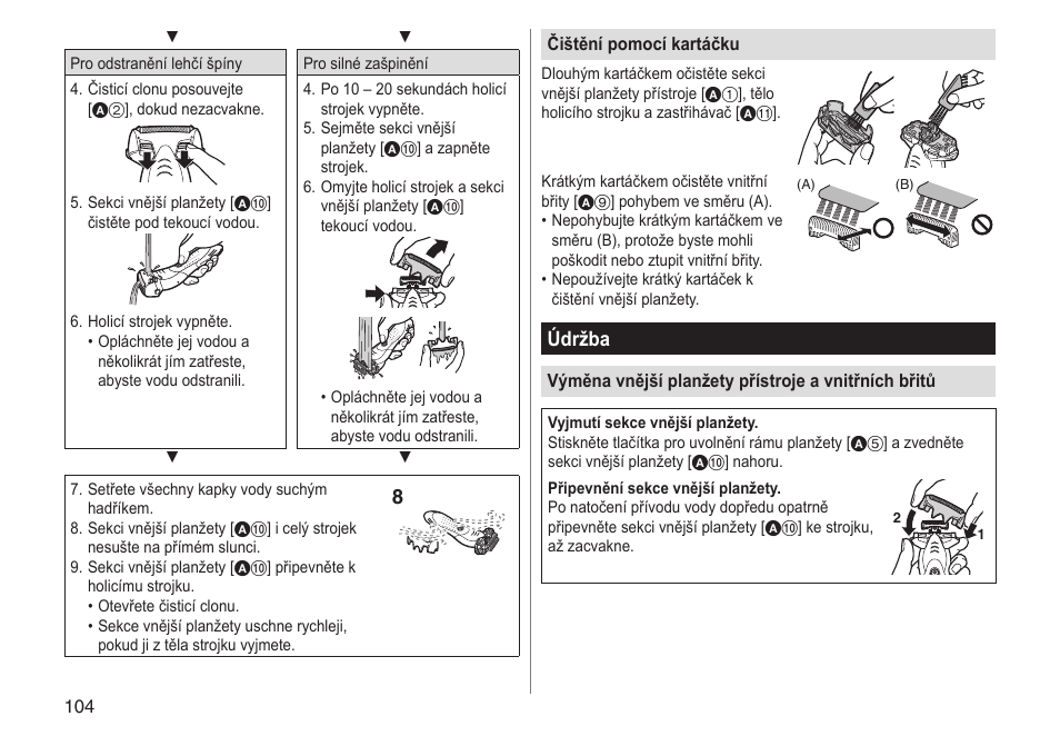 Údržba | Panasonic ESSL41 User Manual | Page 104 / 138