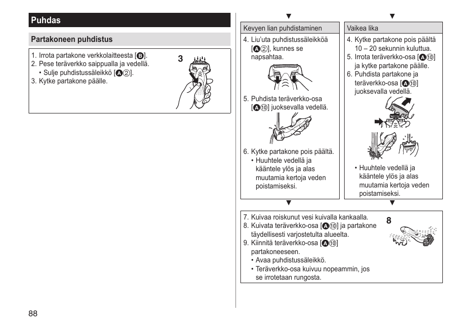 Puhdas | Panasonic ESSL41 User Manual | Page 88 / 138