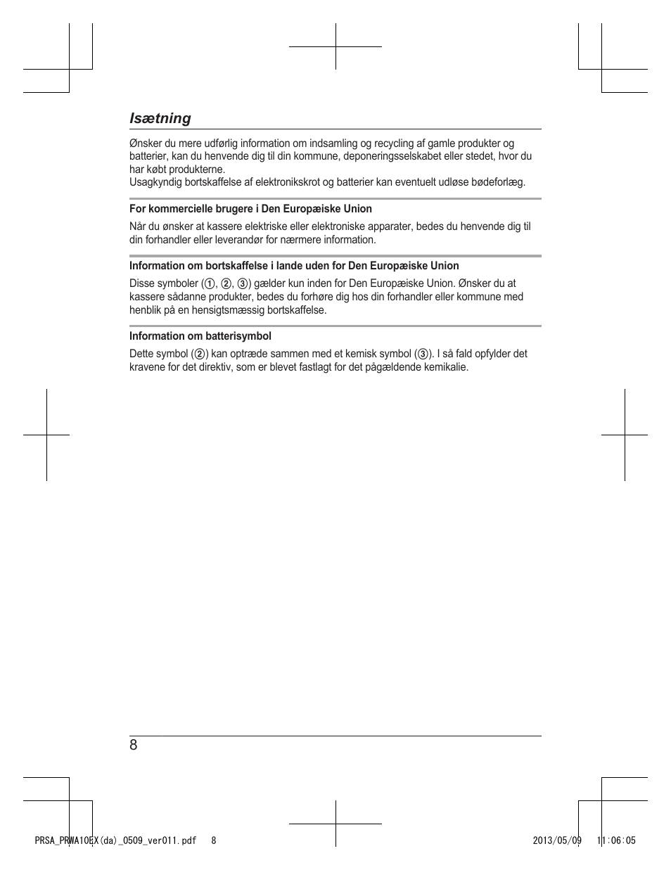 8isætning | Panasonic KXPRSA10EX User Manual | Page 80 / 116