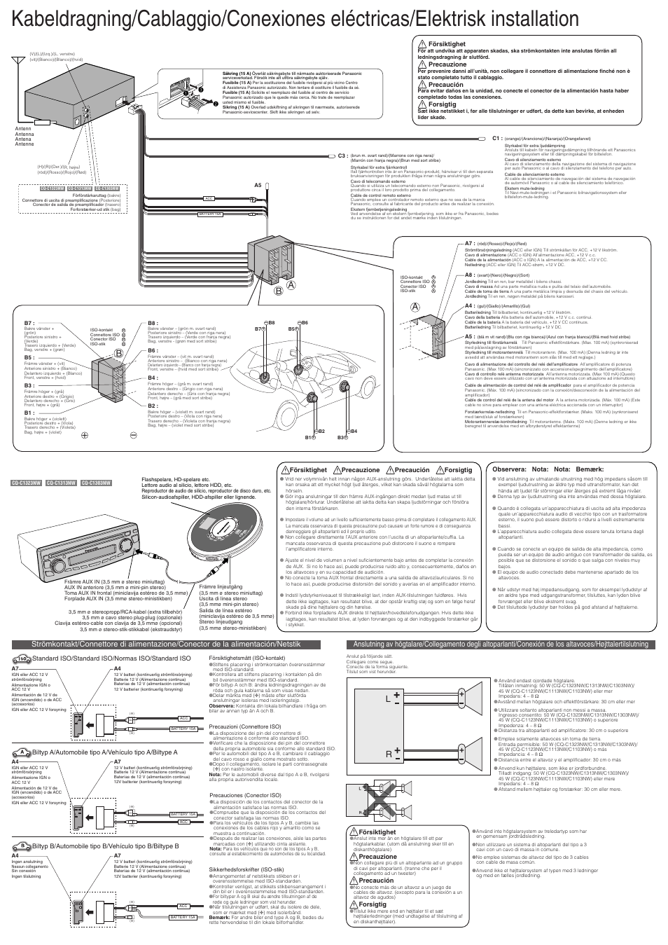 Panasonic CQC1303NW User Manual | Page 4 / 6