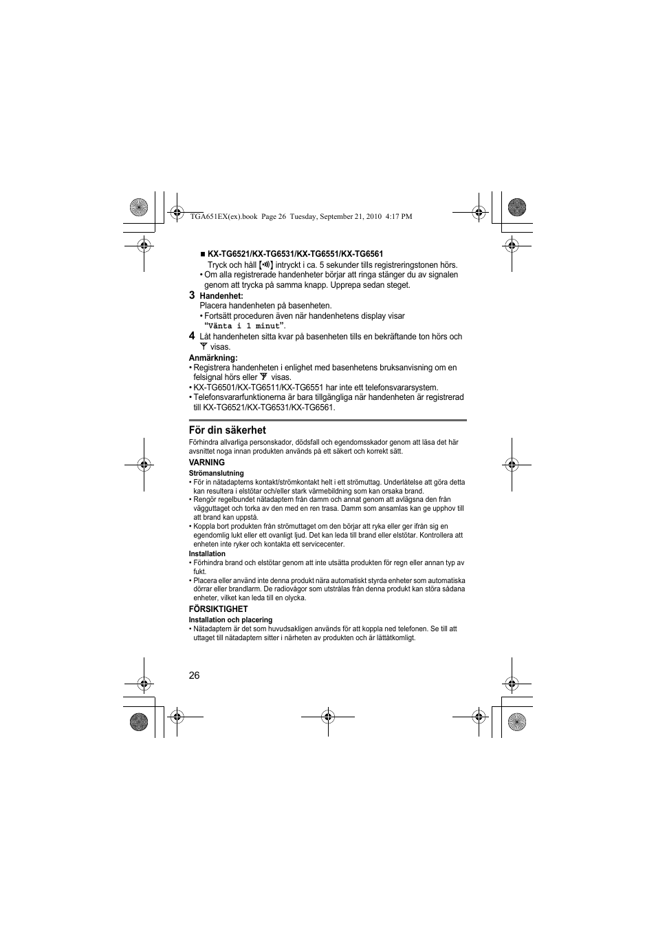 Panasonic KXTGA651EX User Manual | Page 26 / 80