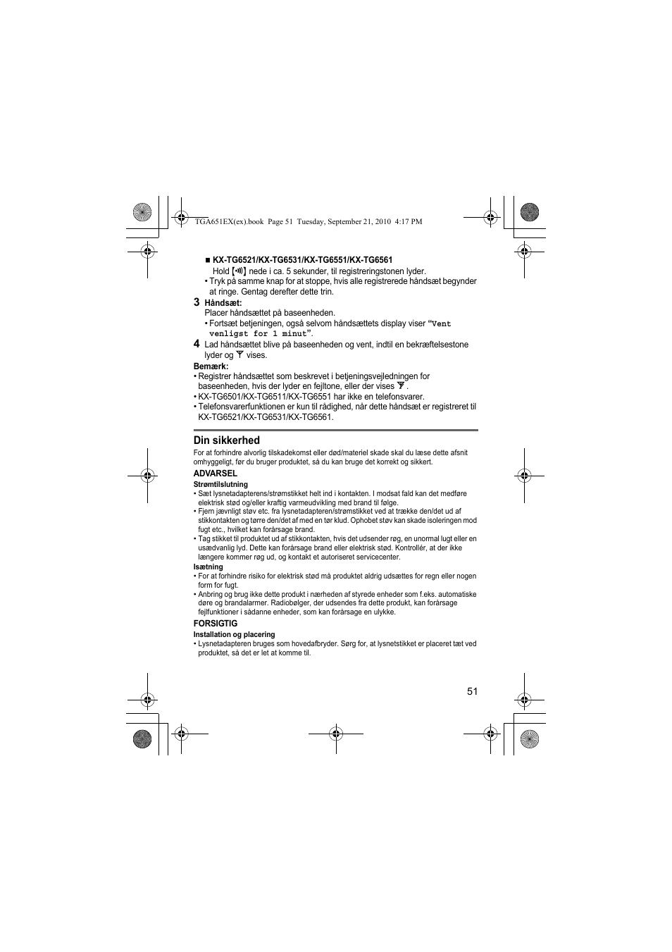 Panasonic KXTGA651EX User Manual | Page 51 / 80