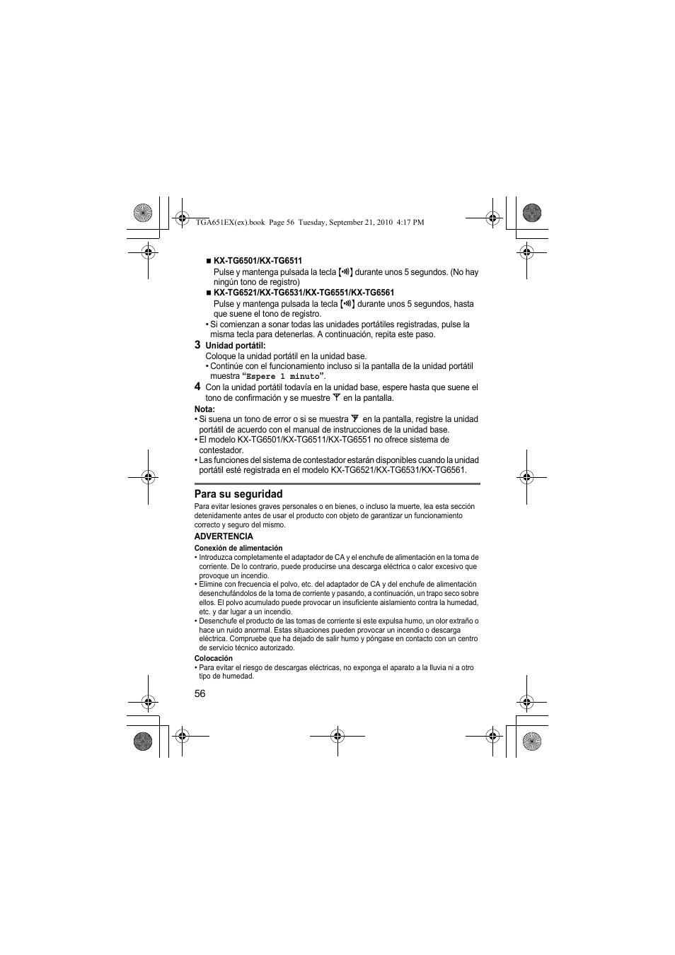 Panasonic KXTGA651EX User Manual | Page 56 / 80