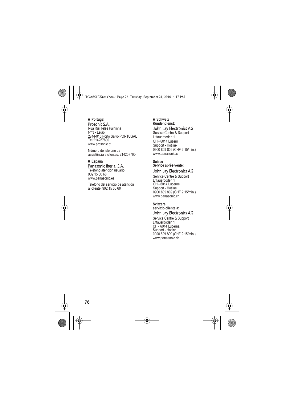 Panasonic KXTGA651EX User Manual | Page 76 / 80