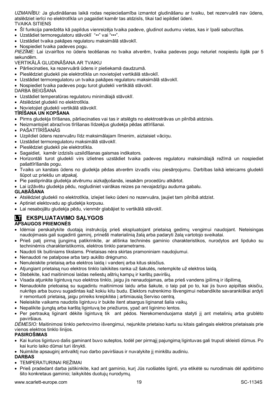 Scarlett SC-1134S User Manual | Page 19 / 27