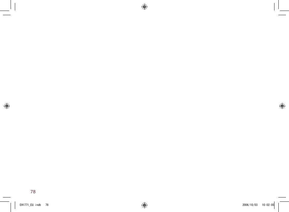 Panasonic EH1771 User Manual | Page 78 / 80