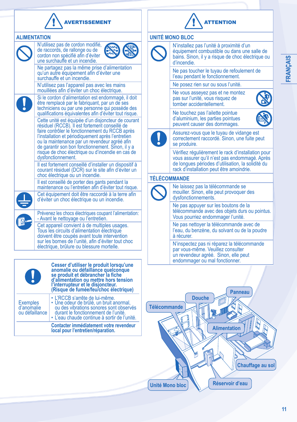 Panasonic WHMDF09C3E8 User Manual | Page 11 / 76