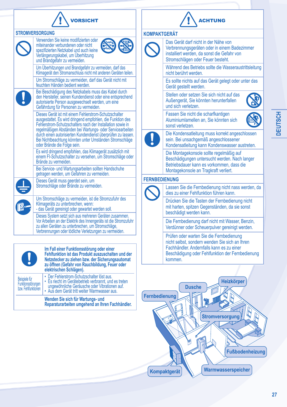 Panasonic WHMDF09C3E8 User Manual | Page 27 / 76