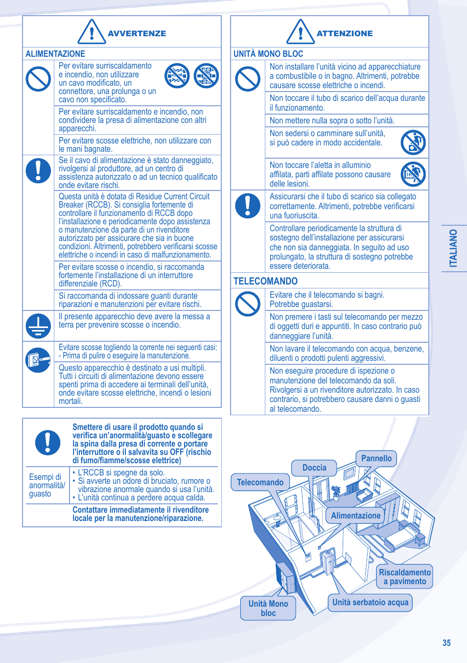 Panasonic WHMDF09C3E8 User Manual | Page 35 / 76