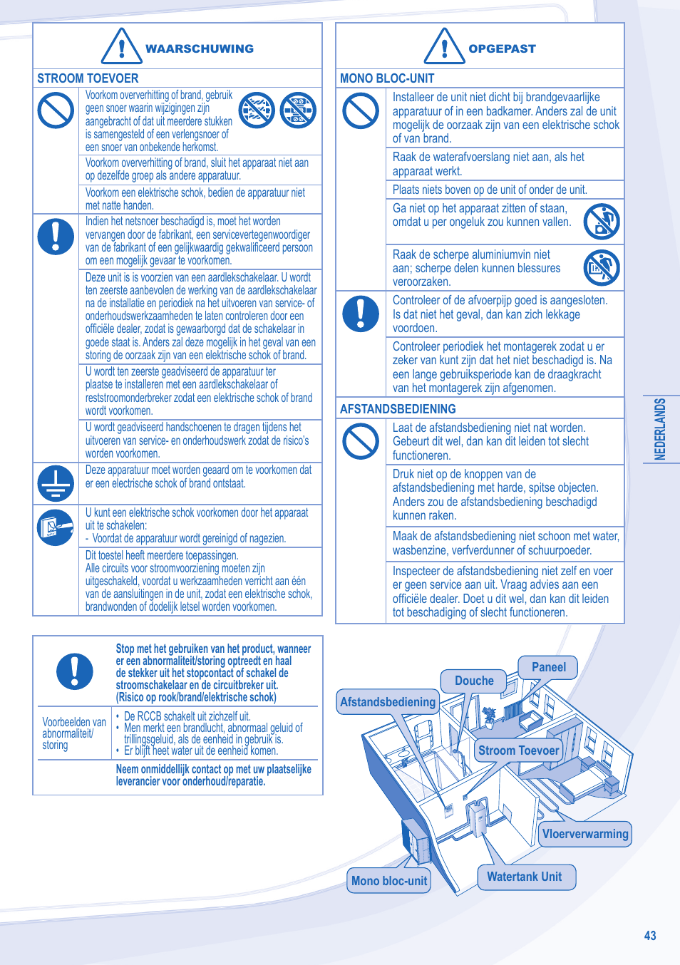 Panasonic WHMDF09C3E8 User Manual | Page 43 / 76