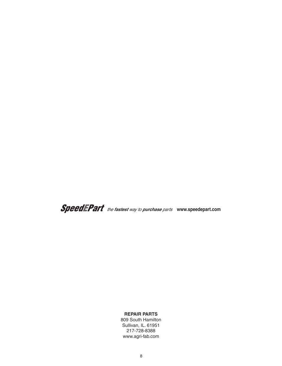 Agri-Fab 45-02882 User Manual | Page 8 / 8