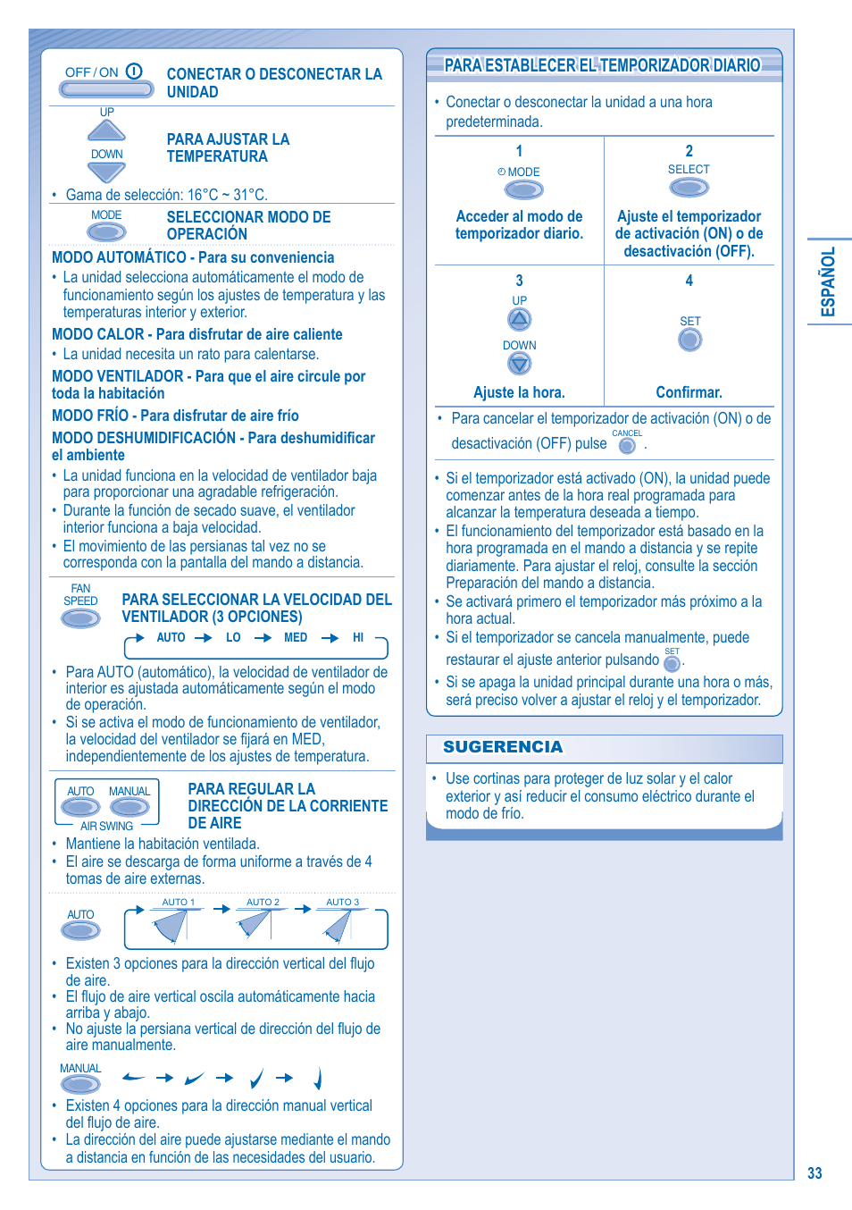 Panasonic U10EA1E User Manual | Page 33 / 112