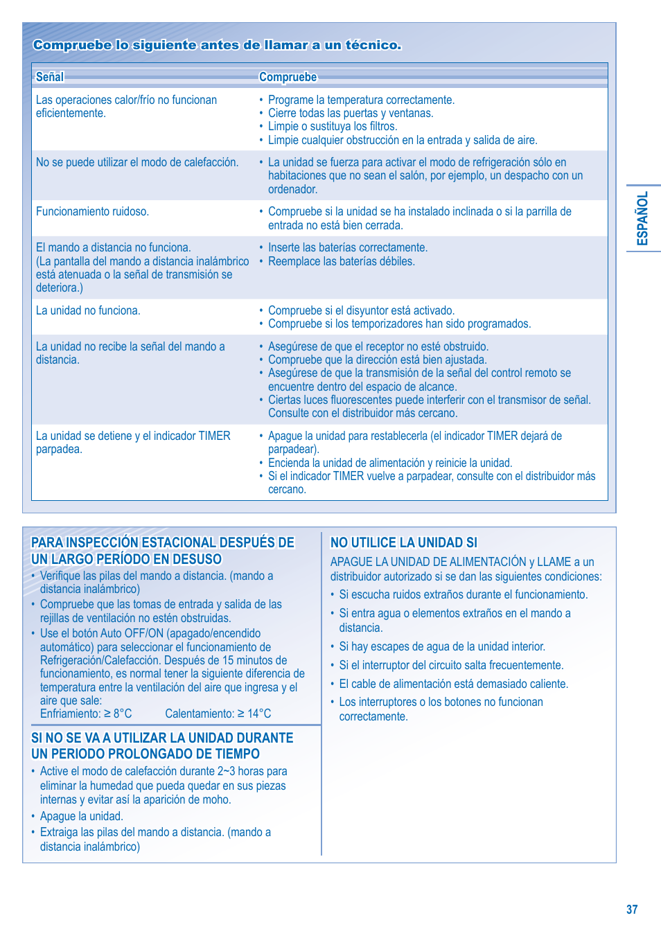 Panasonic U10EA1E User Manual | Page 37 / 112