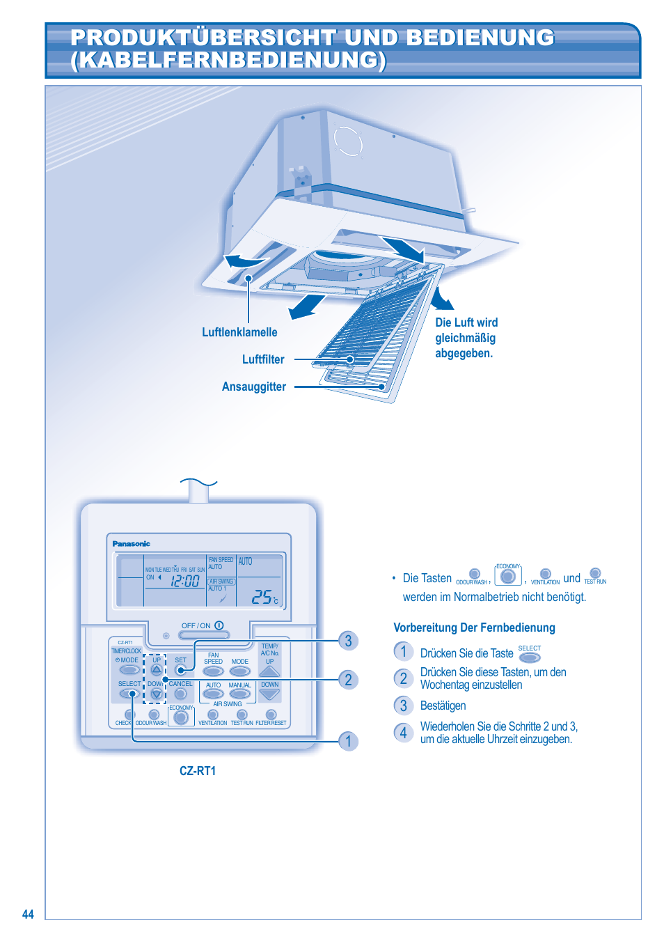 Panasonic U10EA1E User Manual | Page 44 / 112