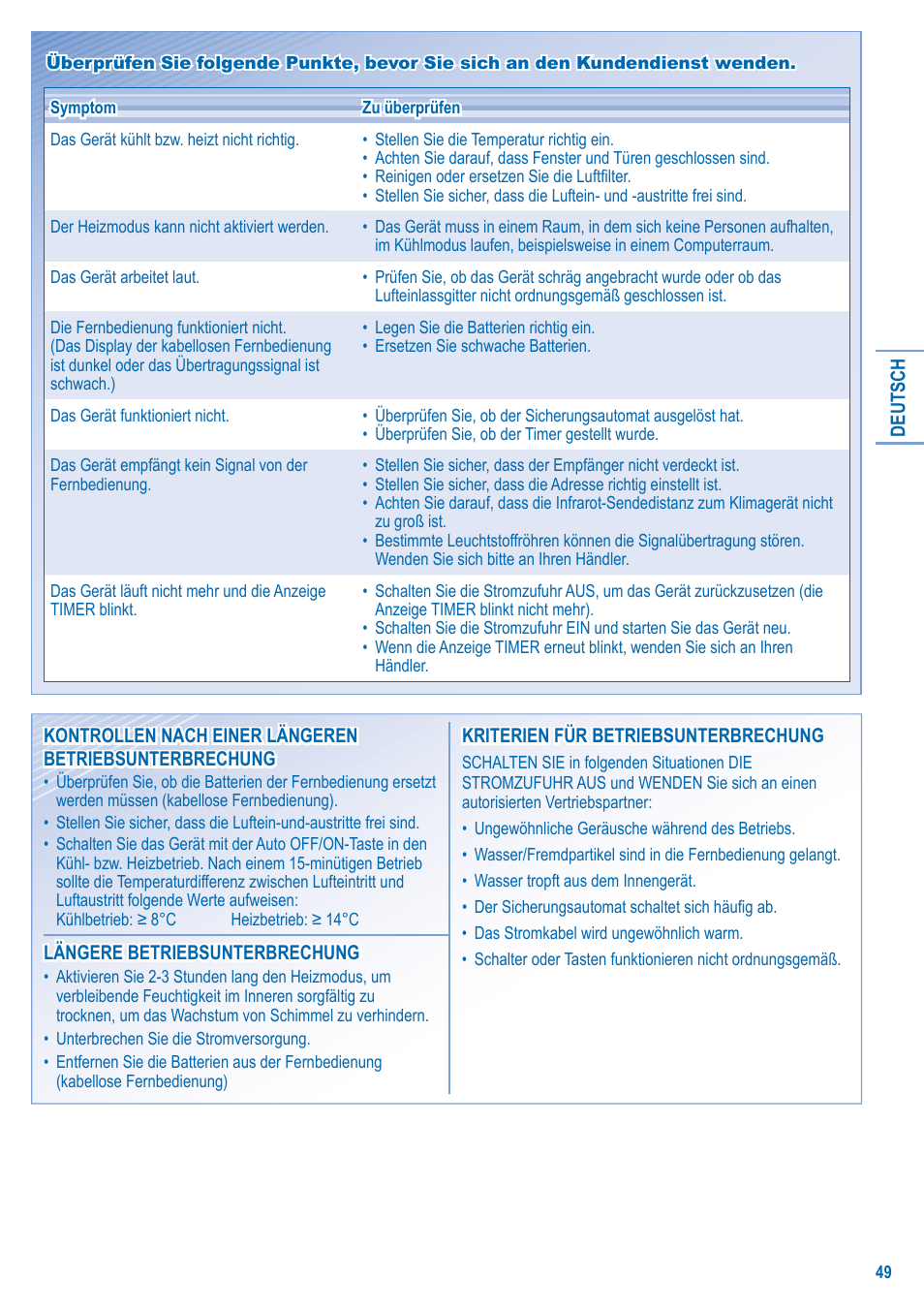 Panasonic U10EA1E User Manual | Page 49 / 112