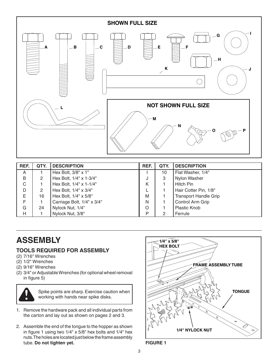 Assembly | Agri-Fab 45-03011 User Manual | Page 3 / 12