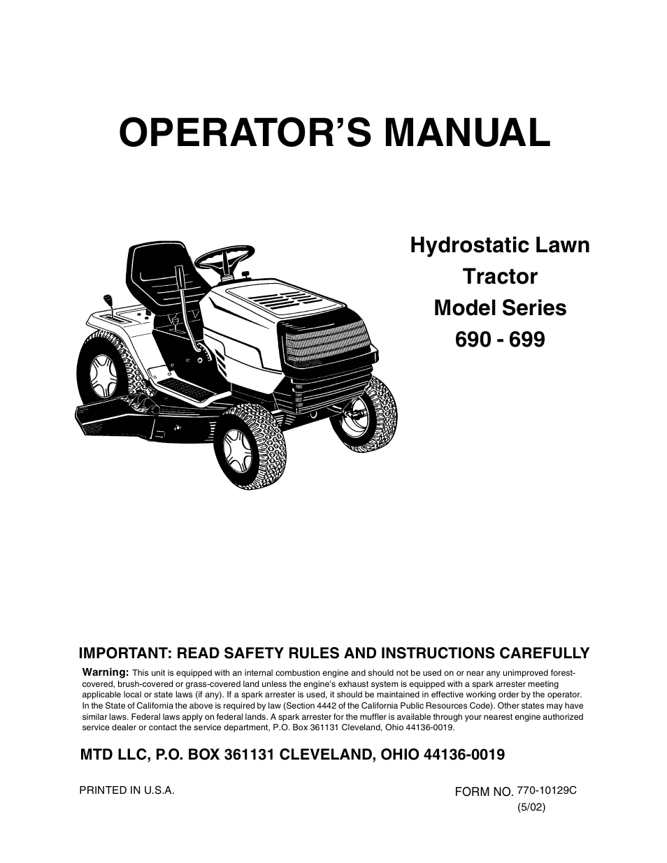 Agri-Fab 690 User Manual | 24 pages