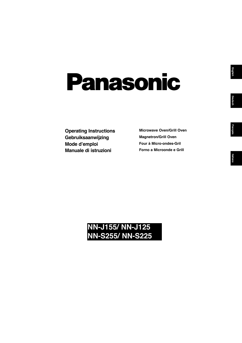 Panasonic NNS255WBWPG User Manual | 62 pages