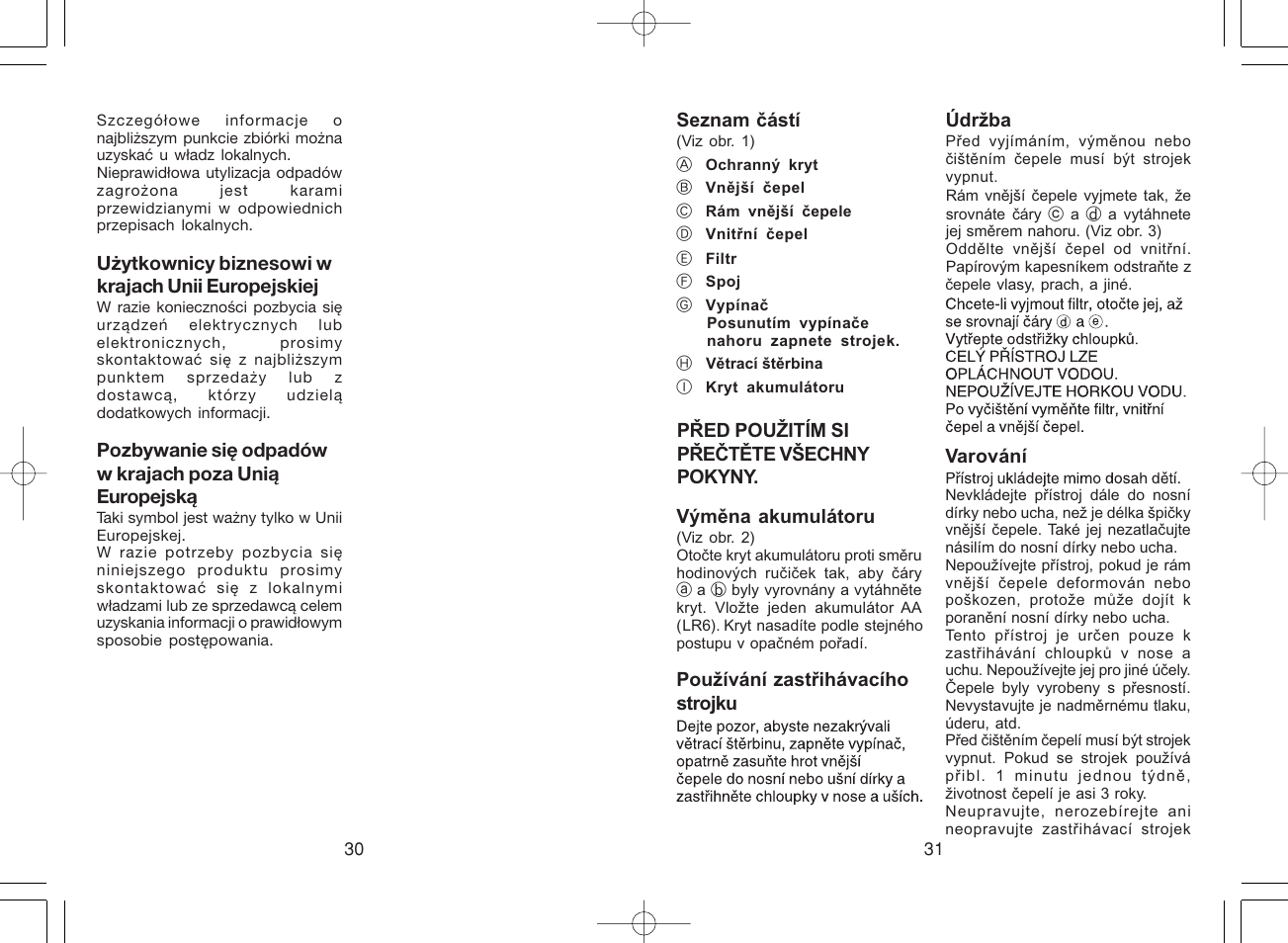 Panasonic ER430 User Manual | Page 16 / 23