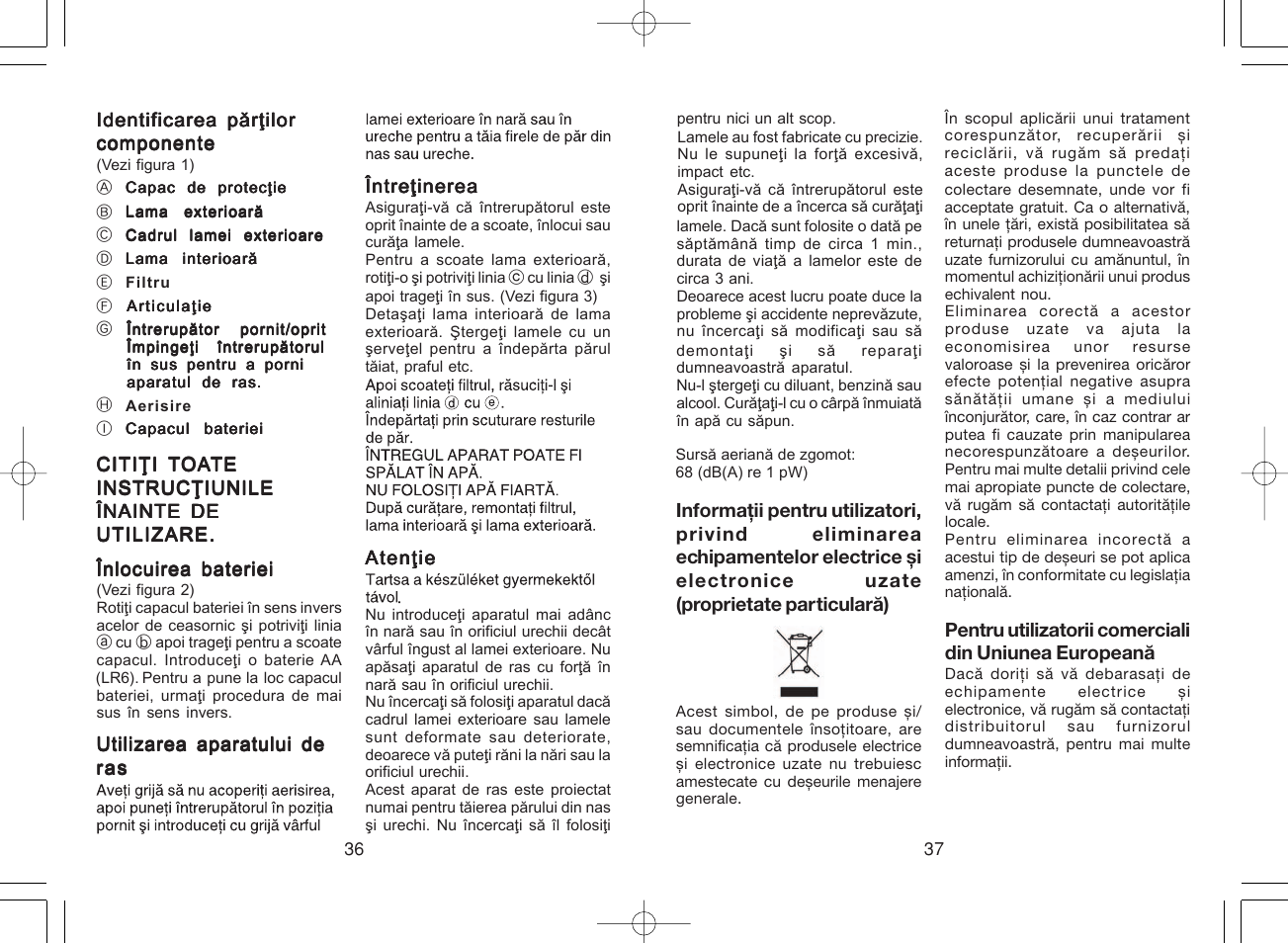 Panasonic ER430 User Manual | Page 19 / 23