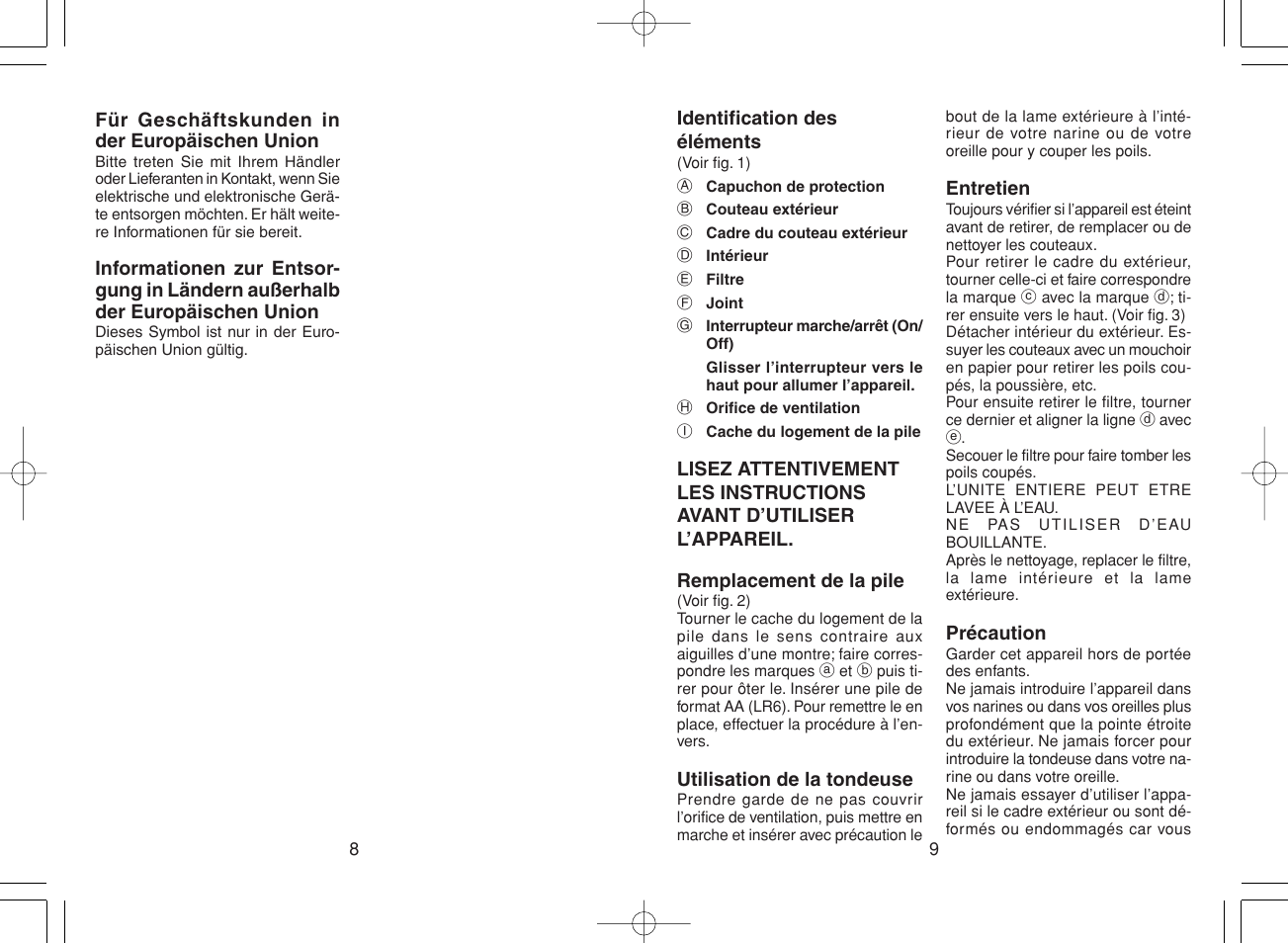 Panasonic ER430 User Manual | Page 5 / 23