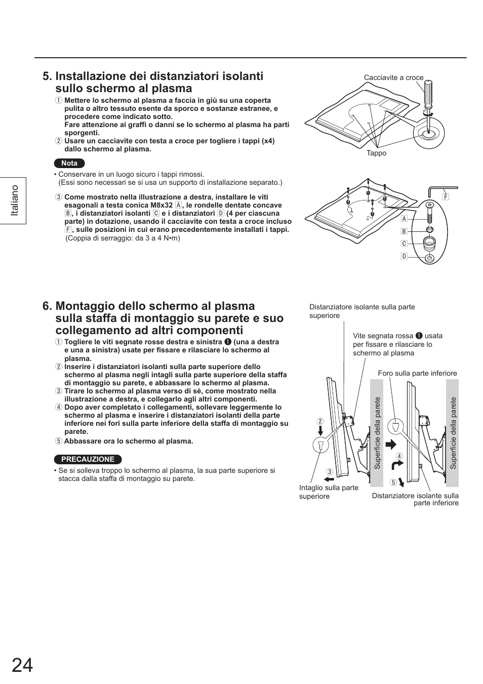 Italianoitaliano | Panasonic TYWK4P1RW User Manual | Page 24 / 84