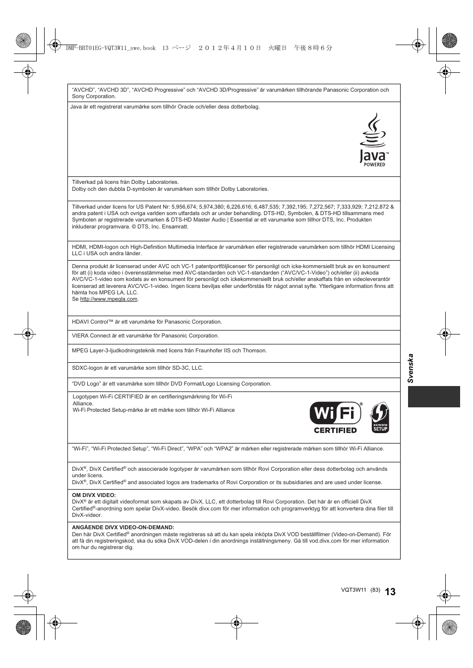 Panasonic DMPBBT01EG User Manual | Page 83 / 156