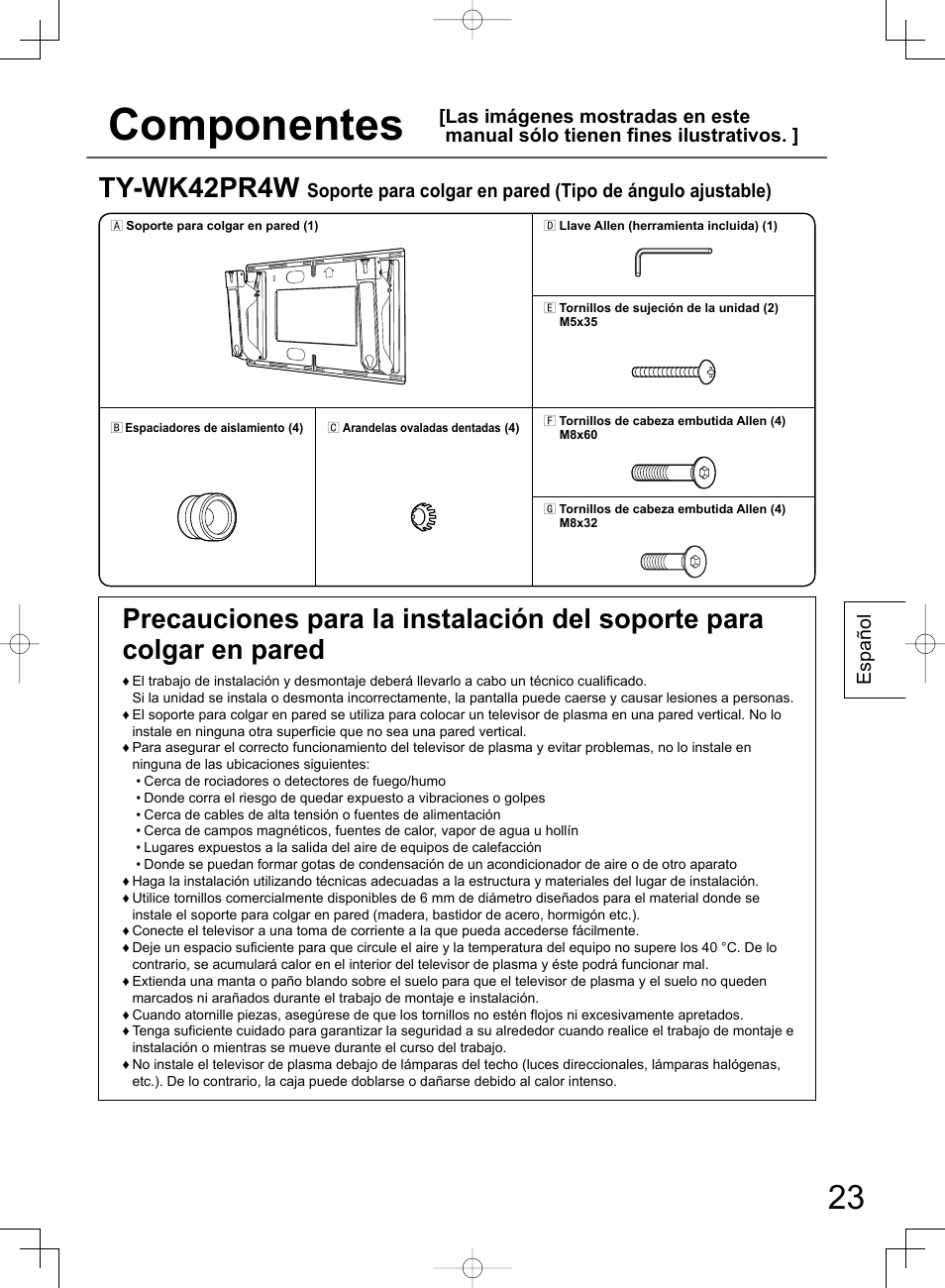 Componentes, Ty-wk42pr4w | Panasonic TYWK42PR4W User Manual | Page 23 / 56
