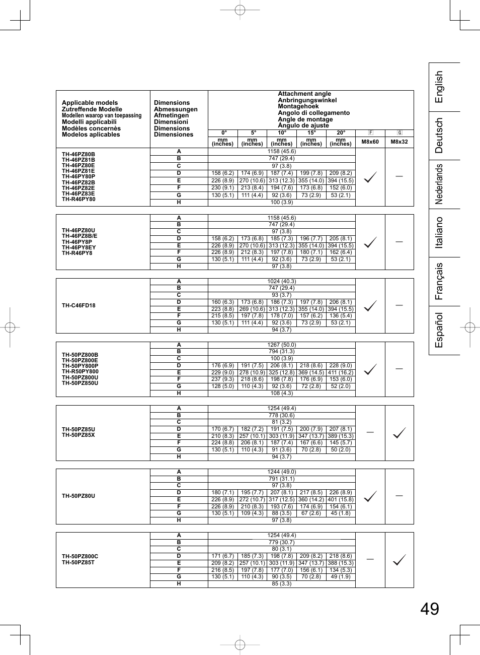 Panasonic TYWK42PR4W User Manual | Page 49 / 56