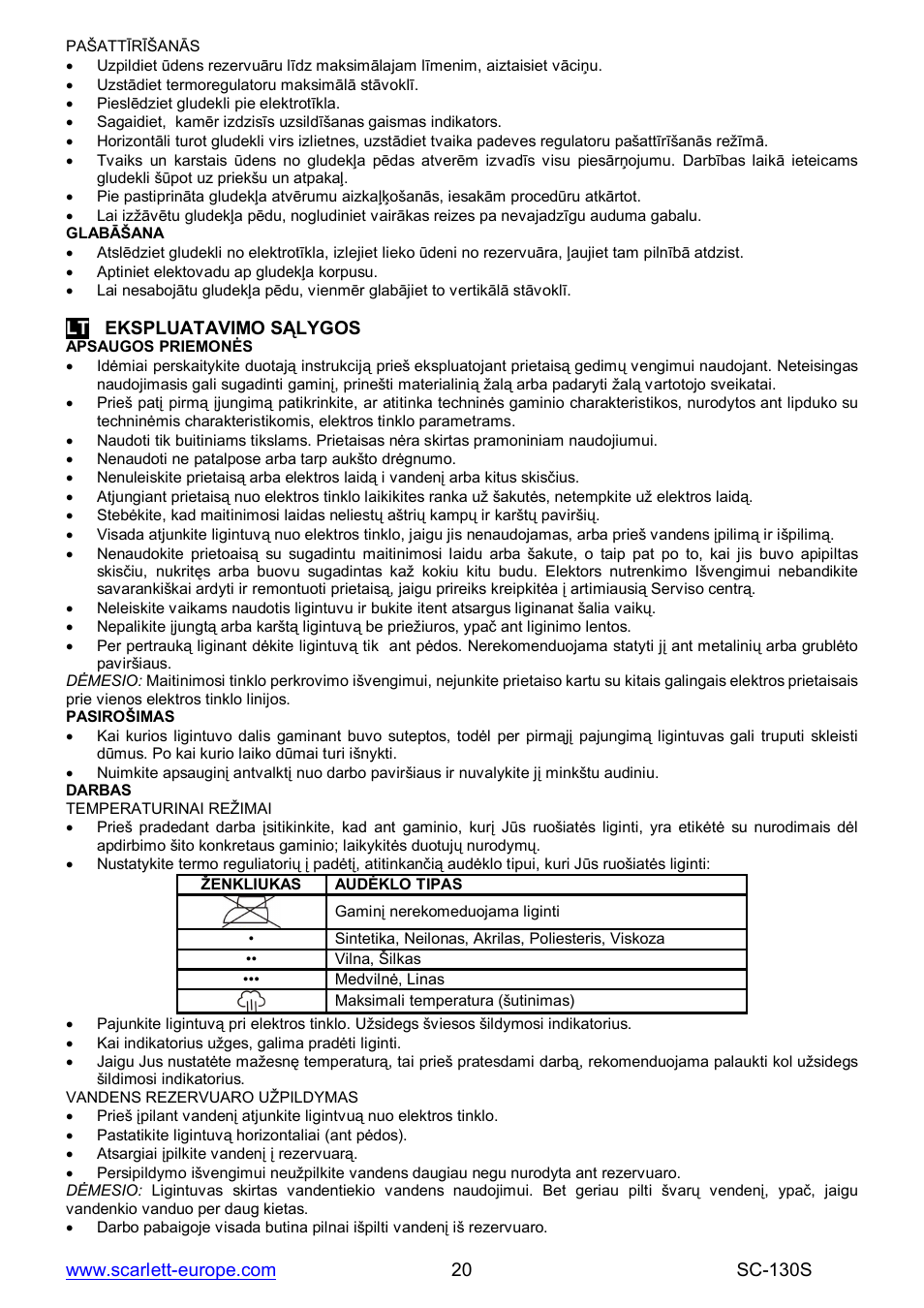 Scarlett SC-130S User Manual | Page 20 / 26