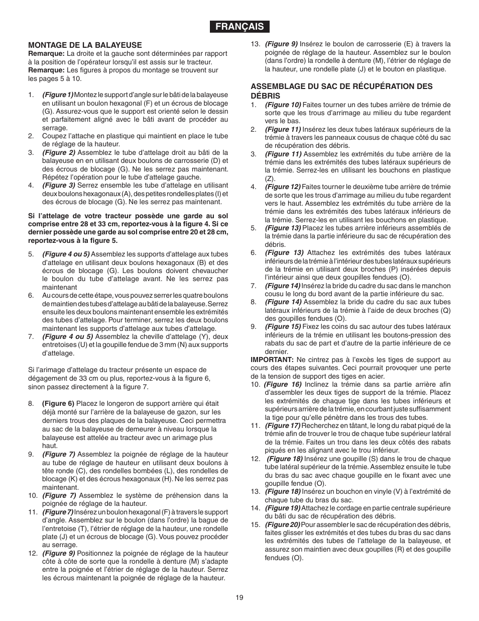 Français | Agri-Fab 45-03371 User Manual | Page 19 / 24
