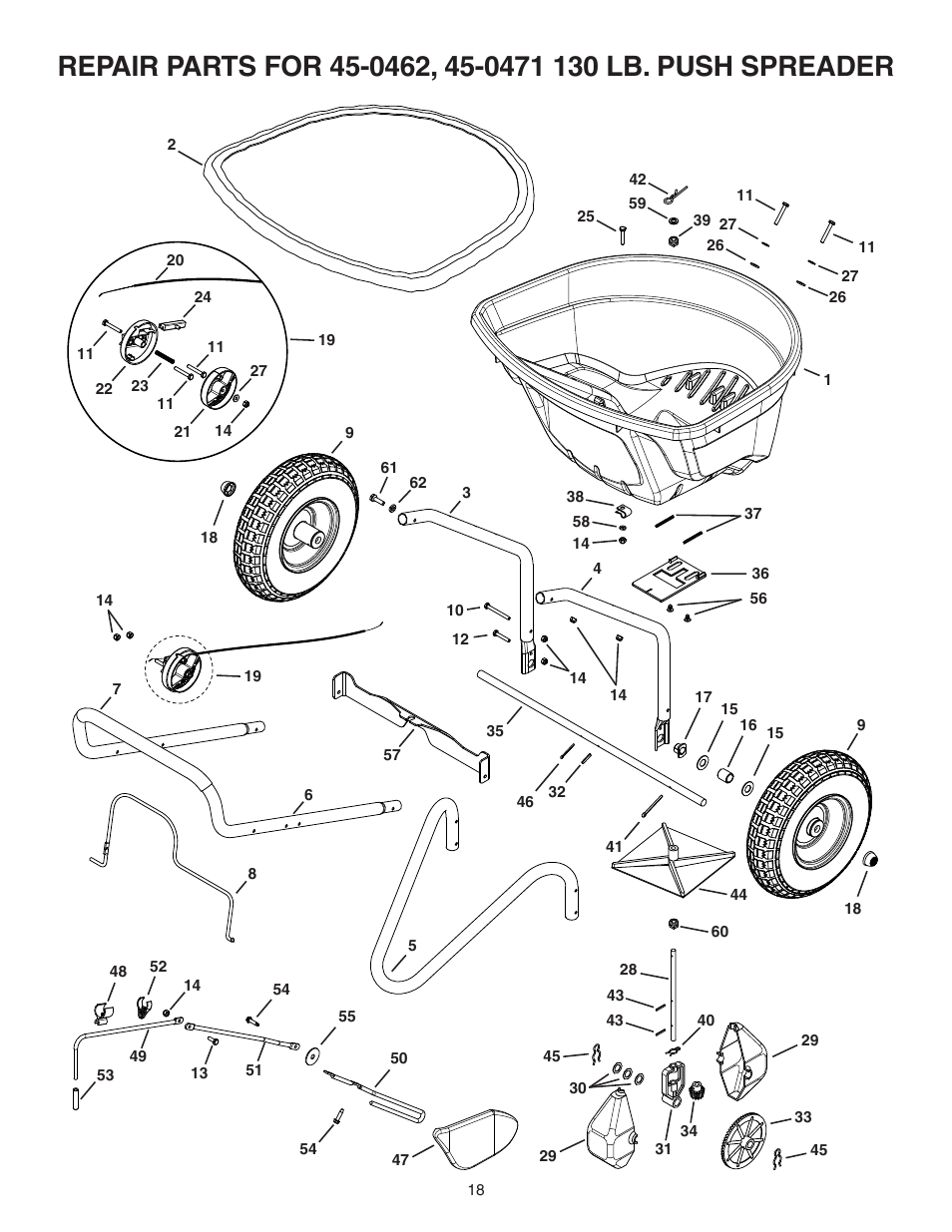 Agri-Fab AgriFab Push Spreader 45-0462/45-0471 User Manual | Page 18 / 20