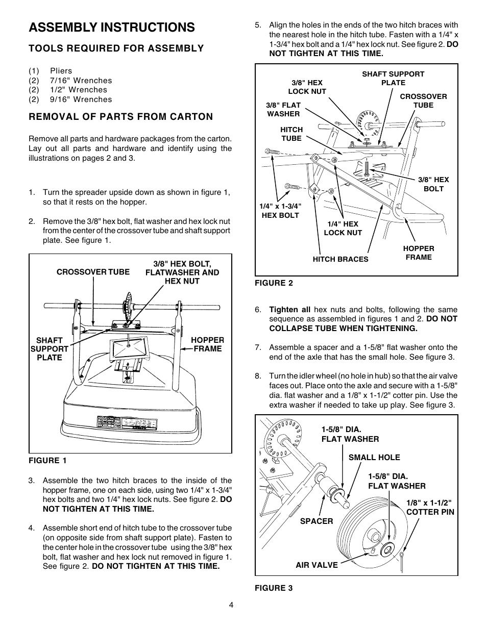 Assembly instructions | Agri-Fab 45-01872 User Manual | Page 4 / 12