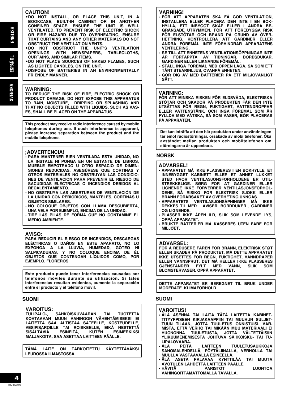 Panasonic SHEX1200 User Manual | Page 4 / 48