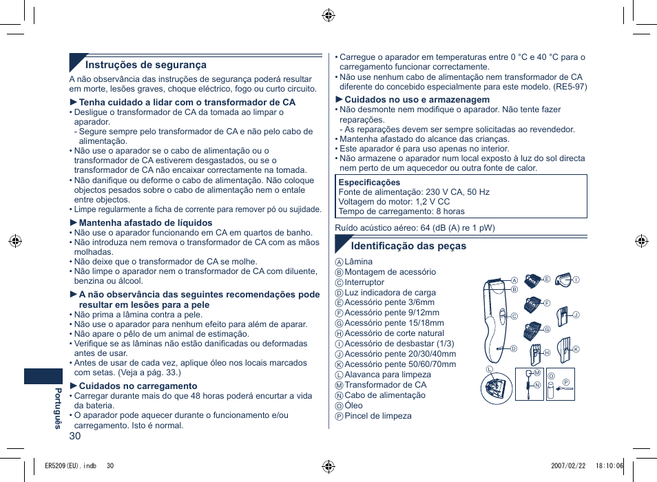 Panasonic ER5209 User Manual | Page 30 / 41