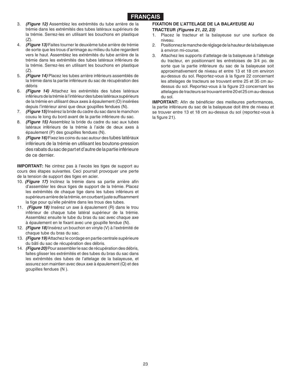 Français | Agri-Fab 45-03201 User Manual | Page 23 / 28