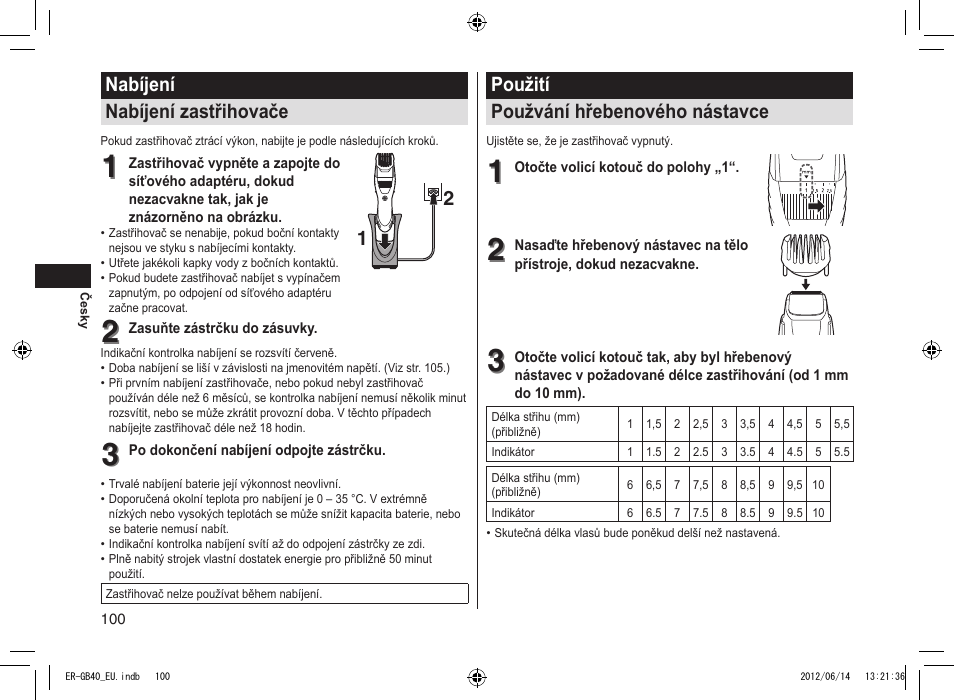 Panasonic ERGB40 User Manual | Page 100 / 140