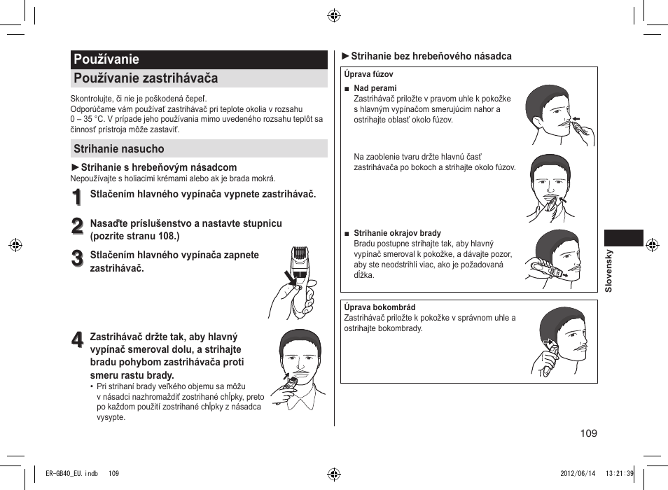 Panasonic ERGB40 User Manual | Page 109 / 140