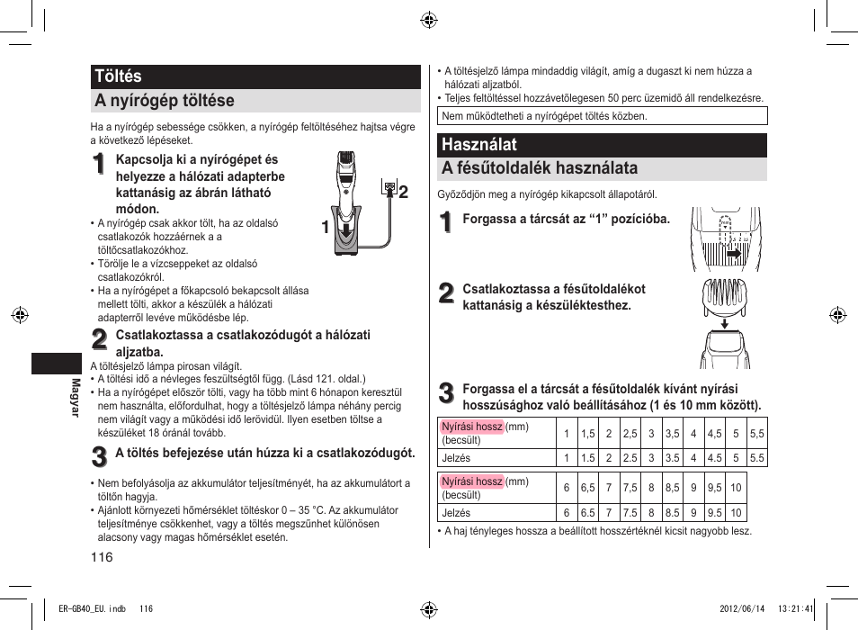 Panasonic ERGB40 User Manual | Page 116 / 140