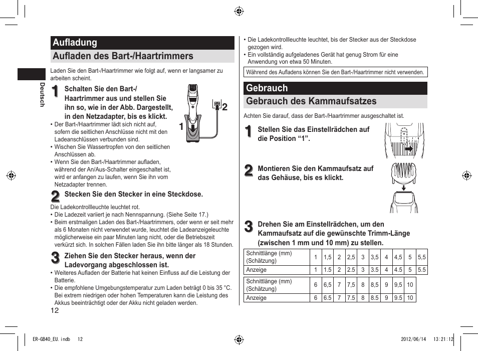 Panasonic ERGB40 User Manual | Page 12 / 140