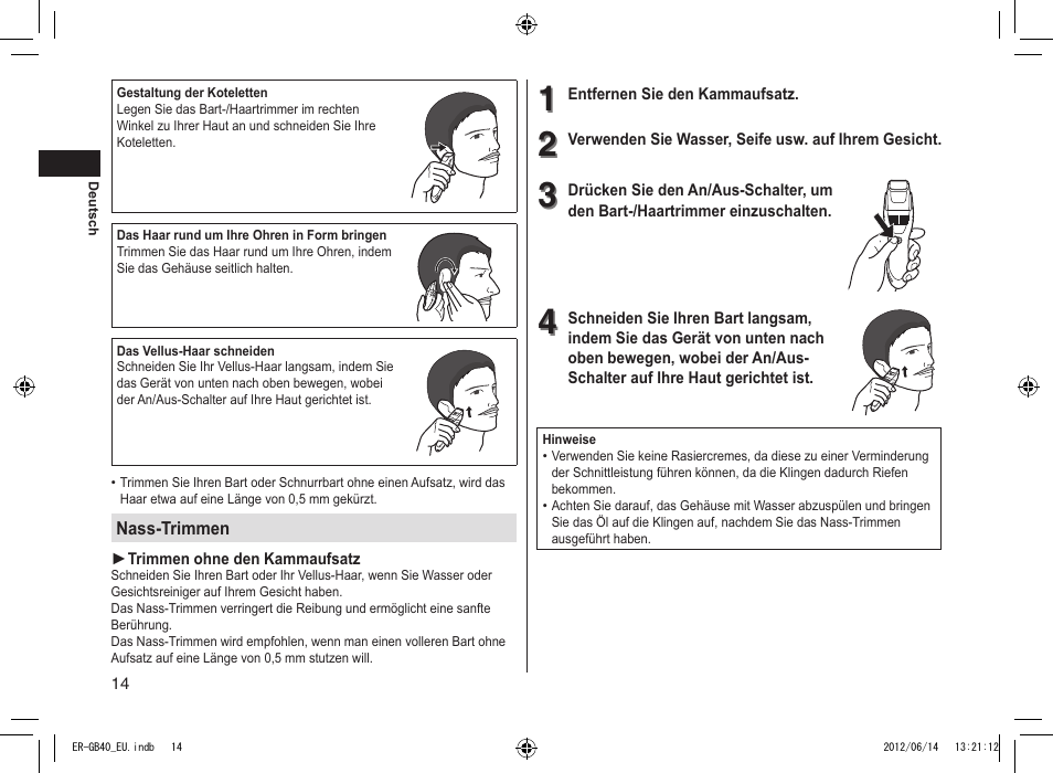 Panasonic ERGB40 User Manual | Page 14 / 140