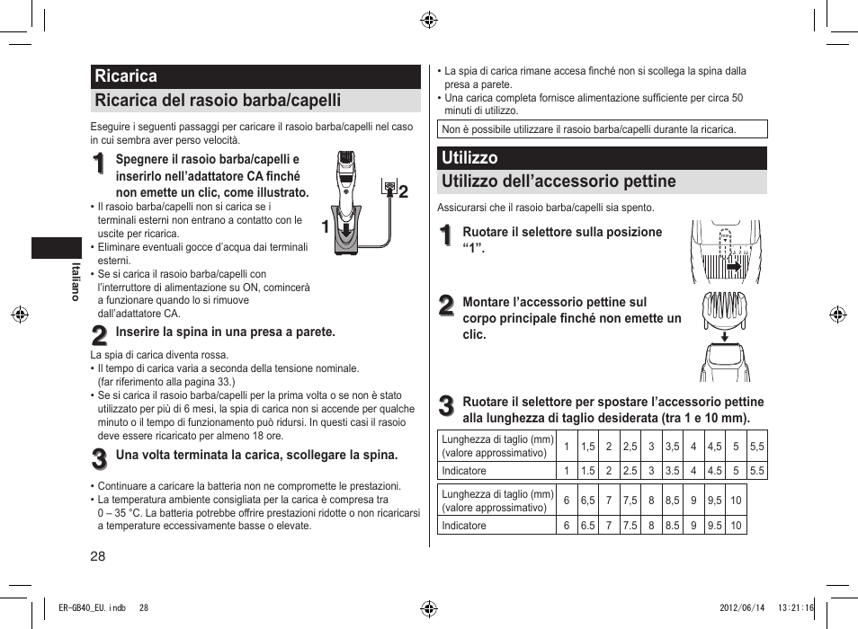 Panasonic ERGB40 User Manual | Page 28 / 140