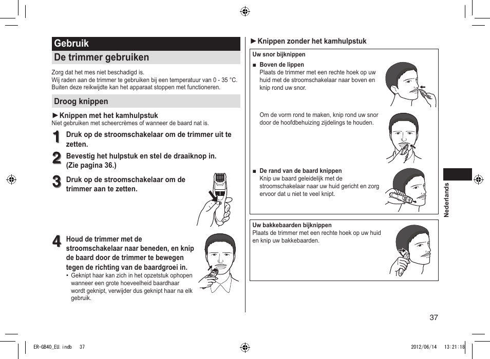 Panasonic ERGB40 User Manual | Page 37 / 140