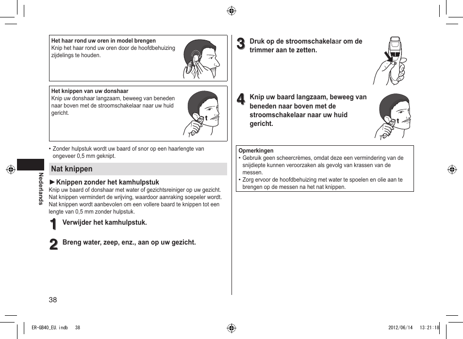 Panasonic ERGB40 User Manual | Page 38 / 140