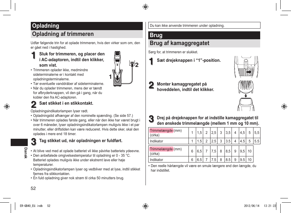 Panasonic ERGB40 User Manual | Page 52 / 140