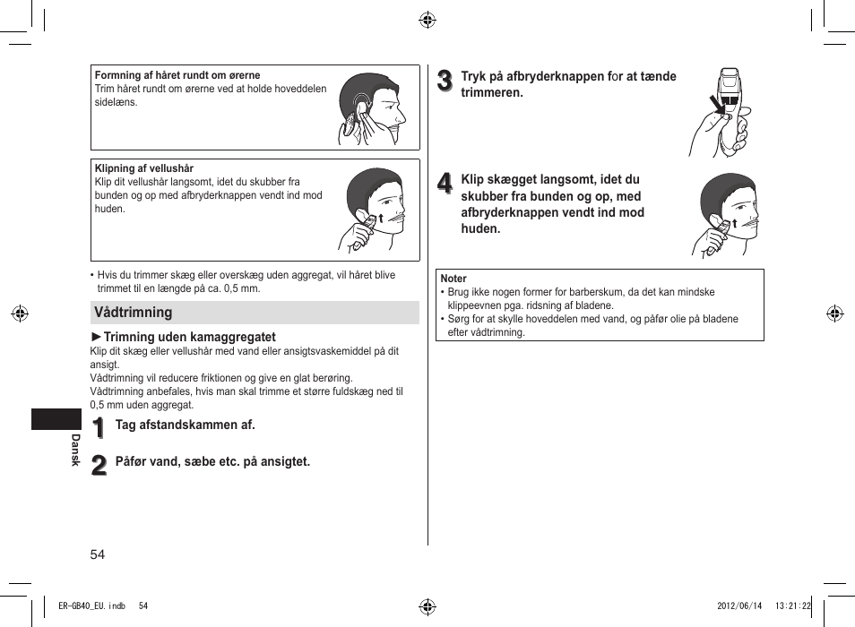 Panasonic ERGB40 User Manual | Page 54 / 140